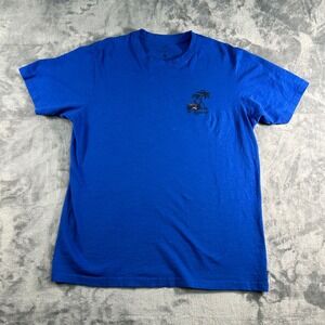 Rip Curl Mens Blue Standard Fit Graphic T Shirt Aloha Palm Tree Sunset Size L